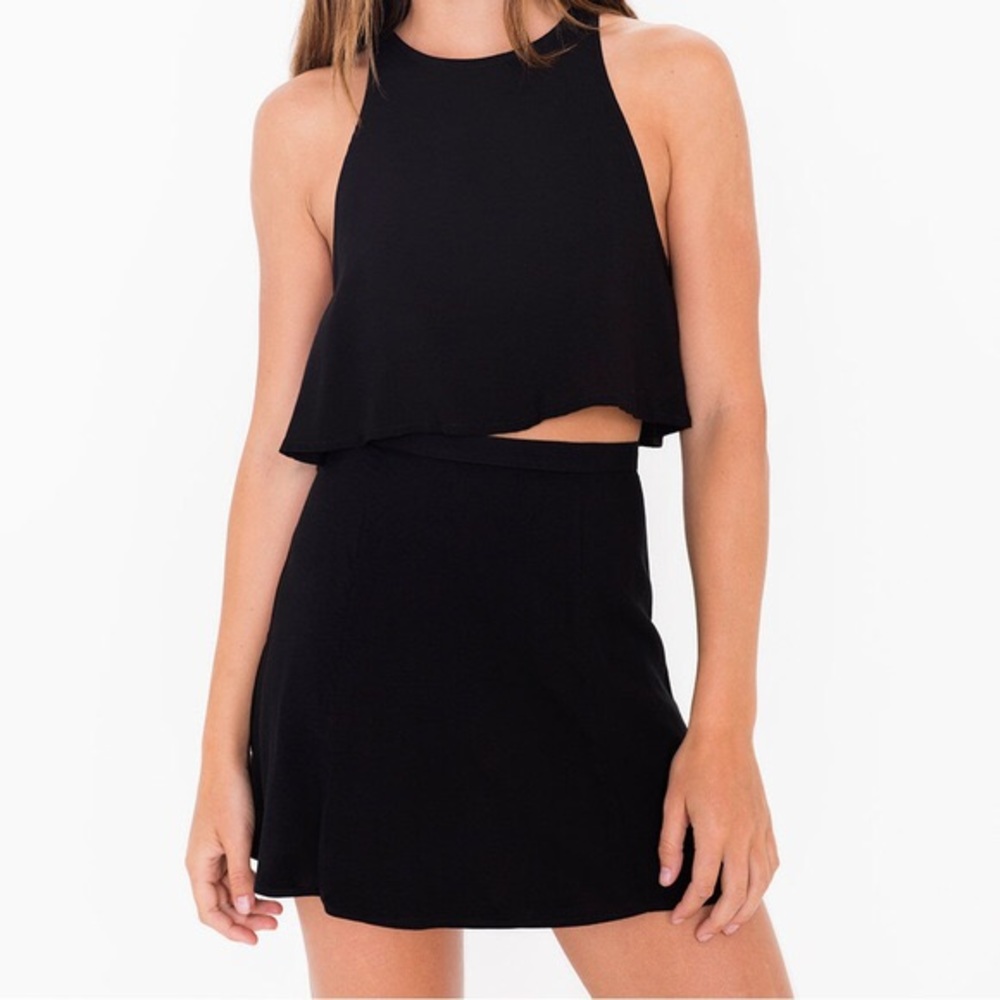 American apparel black mini skirt